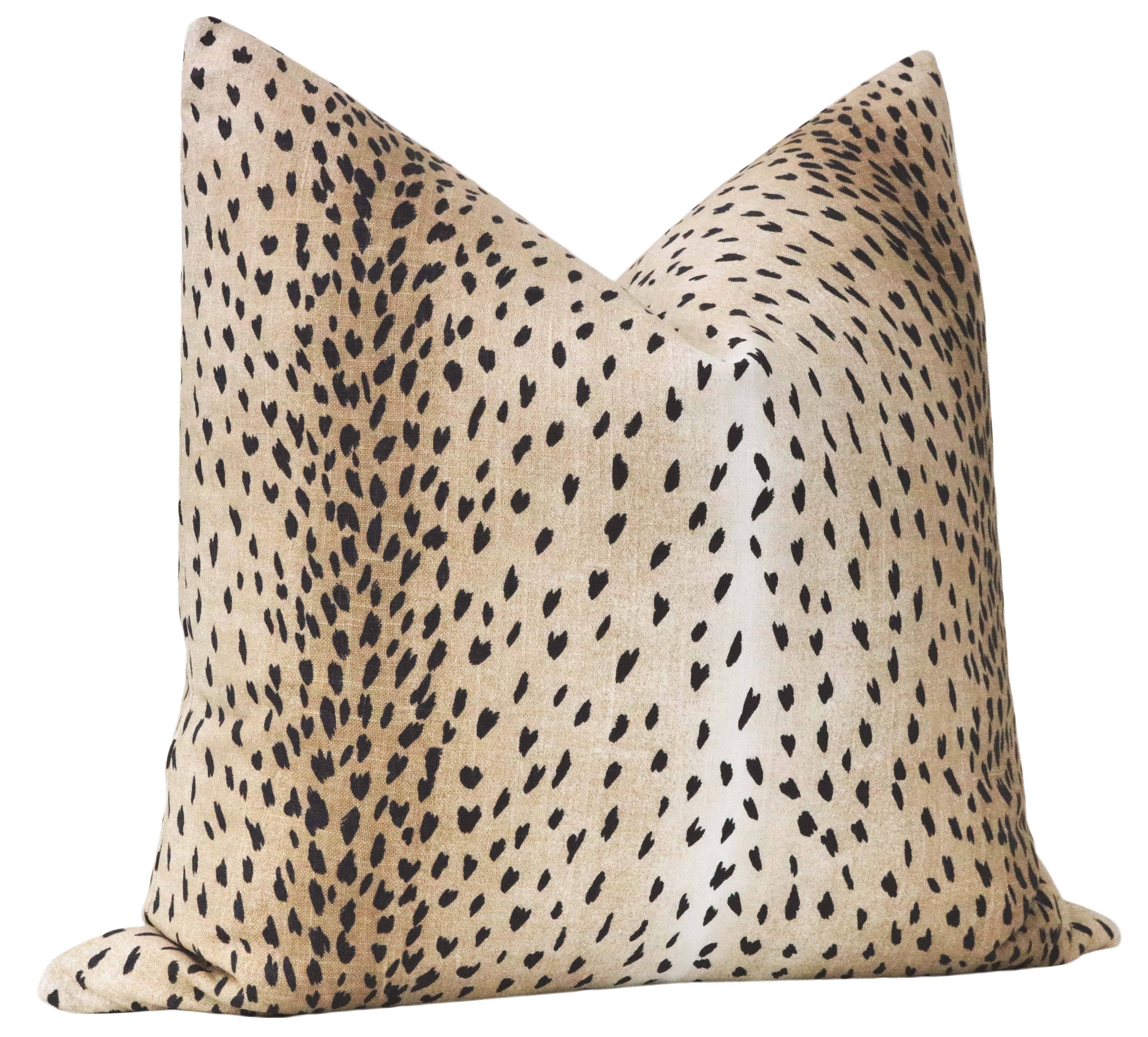 ANTELOPE LINEN PRINT // EBONY - BY THE YARD - Image 1