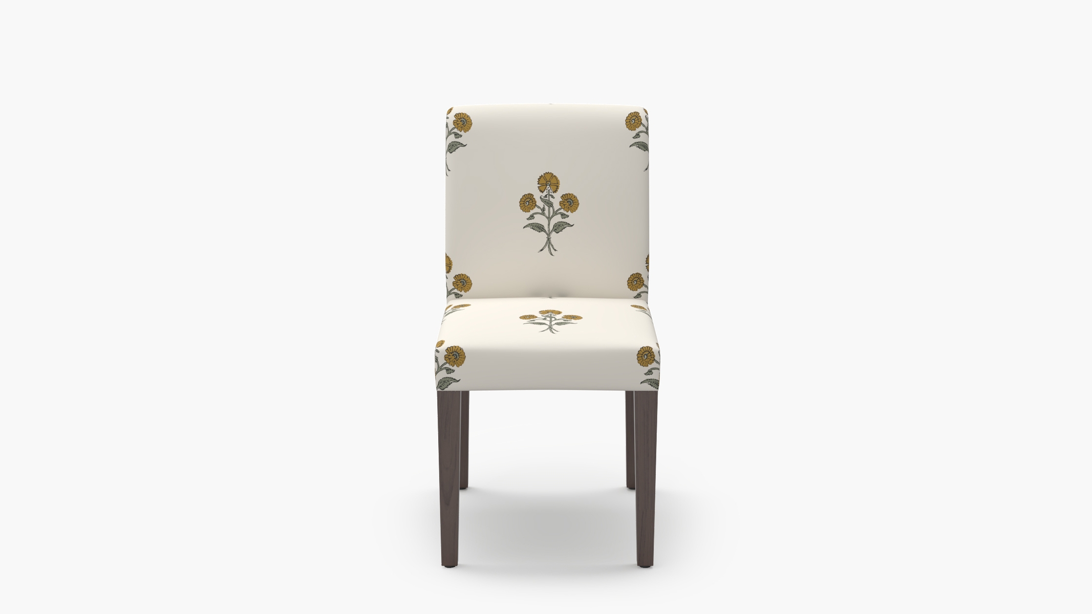 Signature Dining Chair, Marigold Delphine, Espresso Square Tapered Leg - Image 0