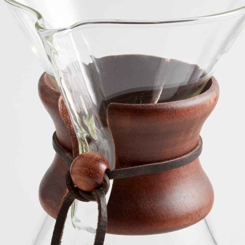 Chemex® 6-Cup Glass Pour-Over Coffee Maker with Dark Wood Collar - Image 2