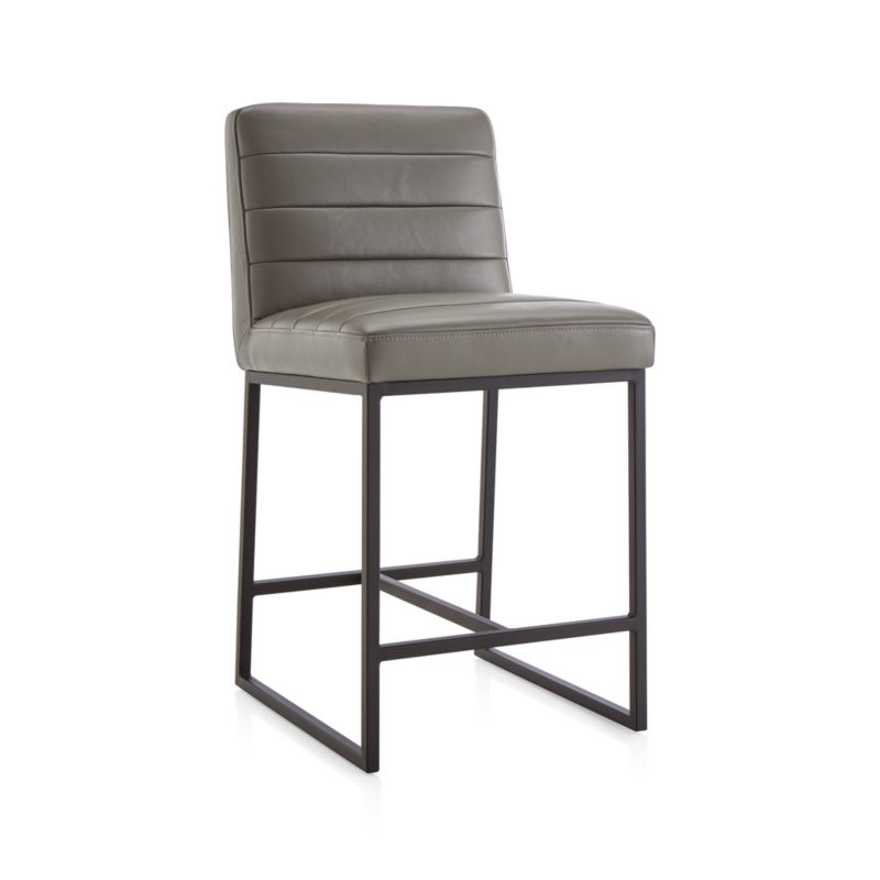 Channel Leather Counter Stool - Image 1