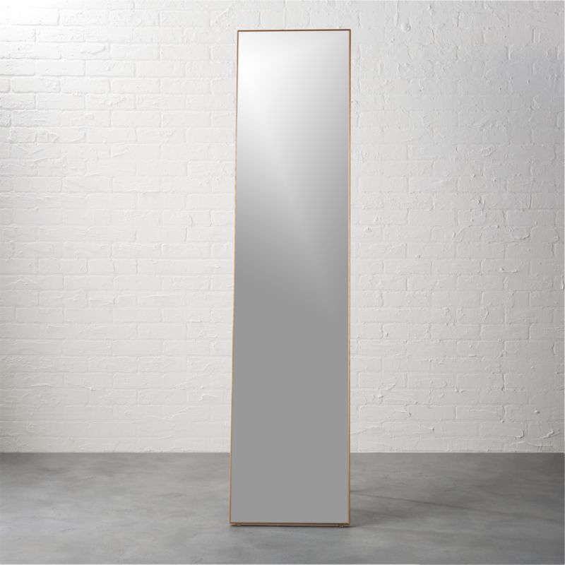 Infinity Standing Brass Floor Length Mirror 16"x69" - Image 1
