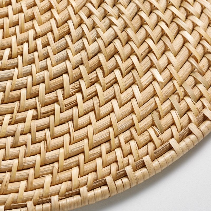 Artesia Round Natural Woven Rattan Placemat - Image 1