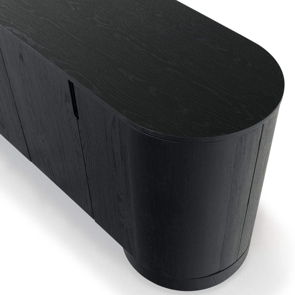 Jesbelina Oval Wood Sideboard - Black - Image 2