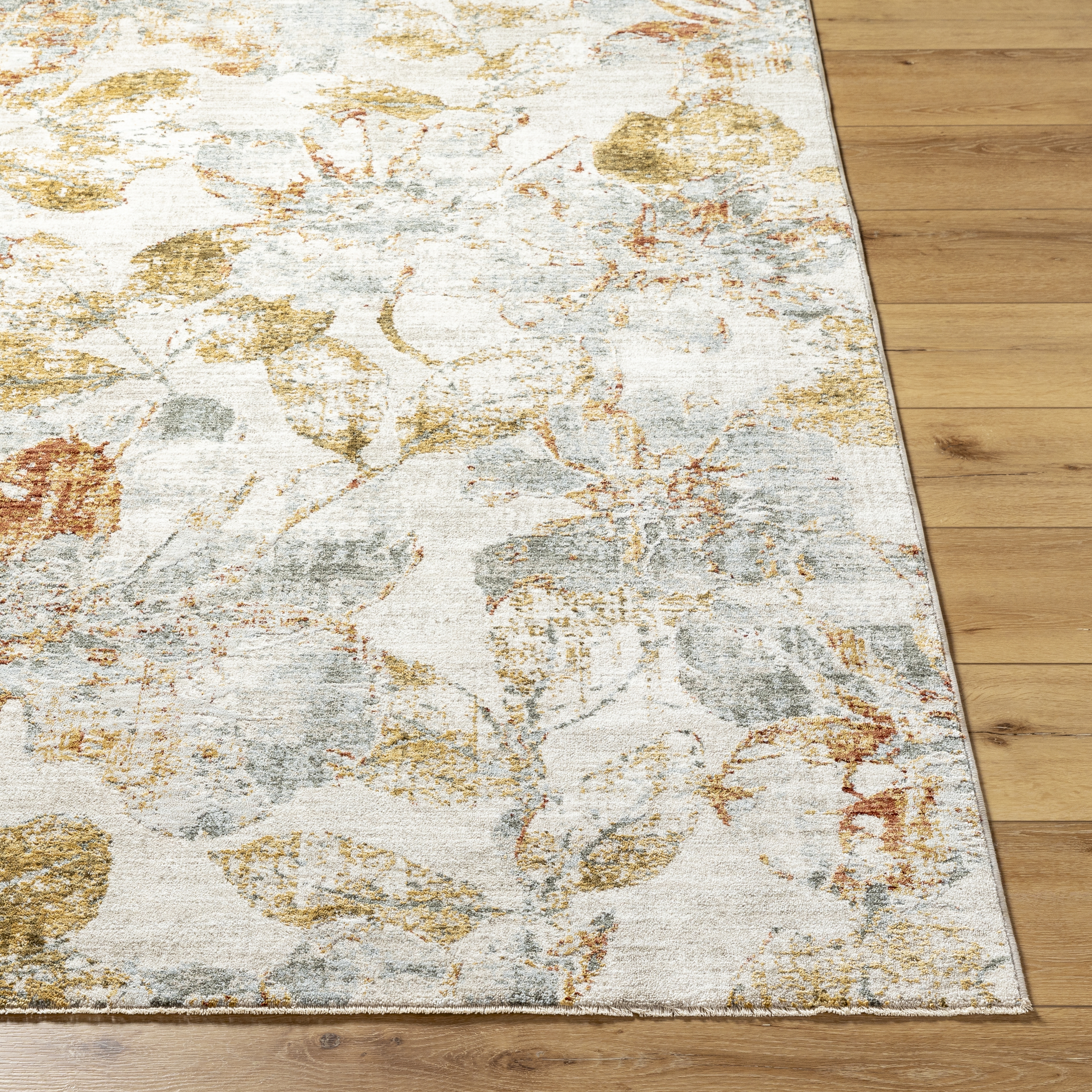 Roseanne Beige Indoor 10' x 13'11" Machine Woven Rug - Image 1