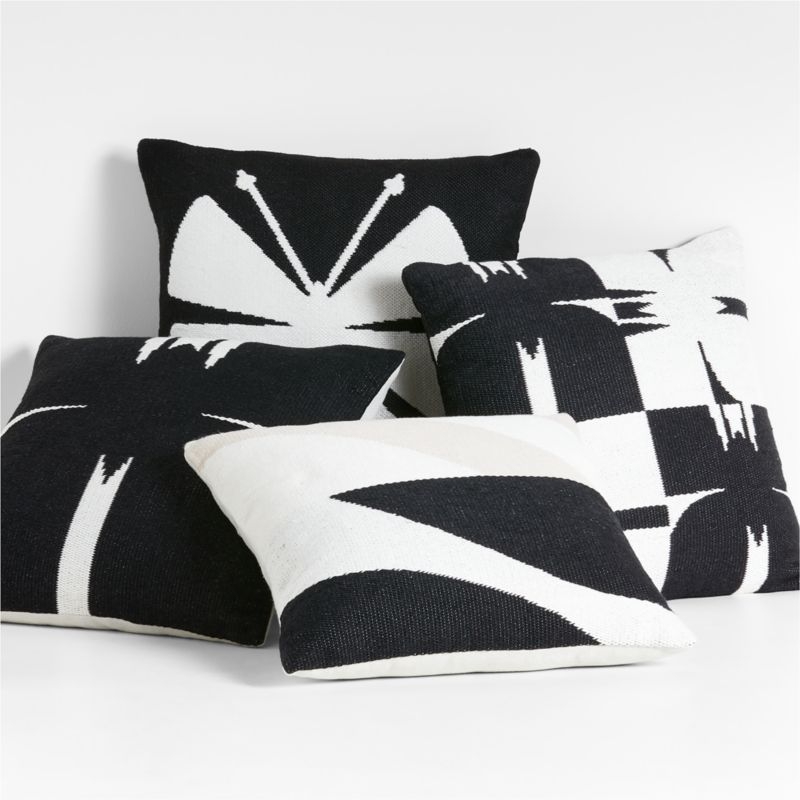 Monterey 20"x20" Black Outdoor Throw Pillow by Lucia Eames™ - Image 2