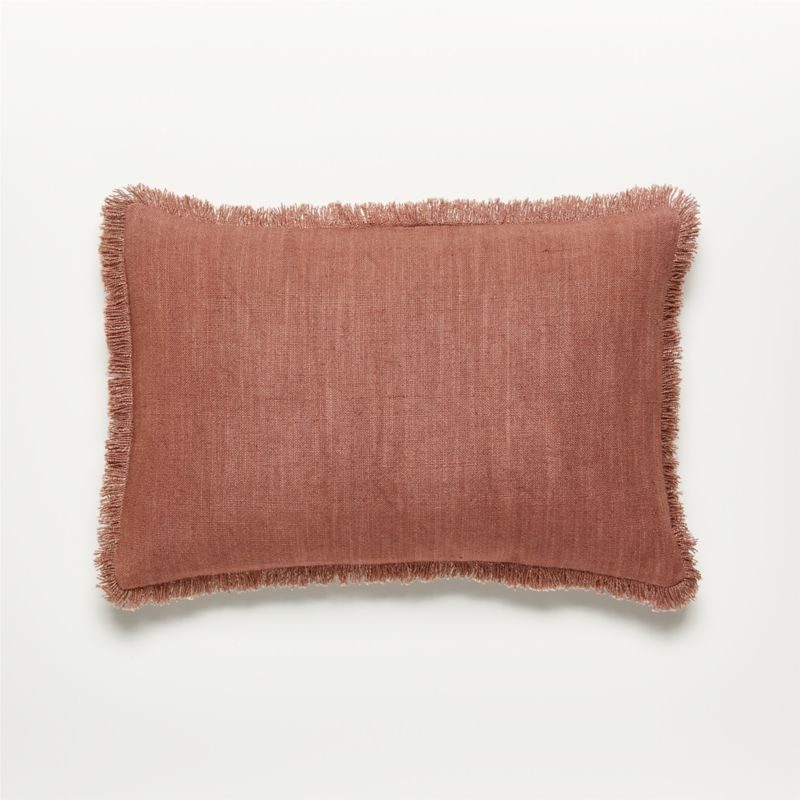 18"x12" Eyelash Mauve Pillow with Feather-Down Insert - Image 2