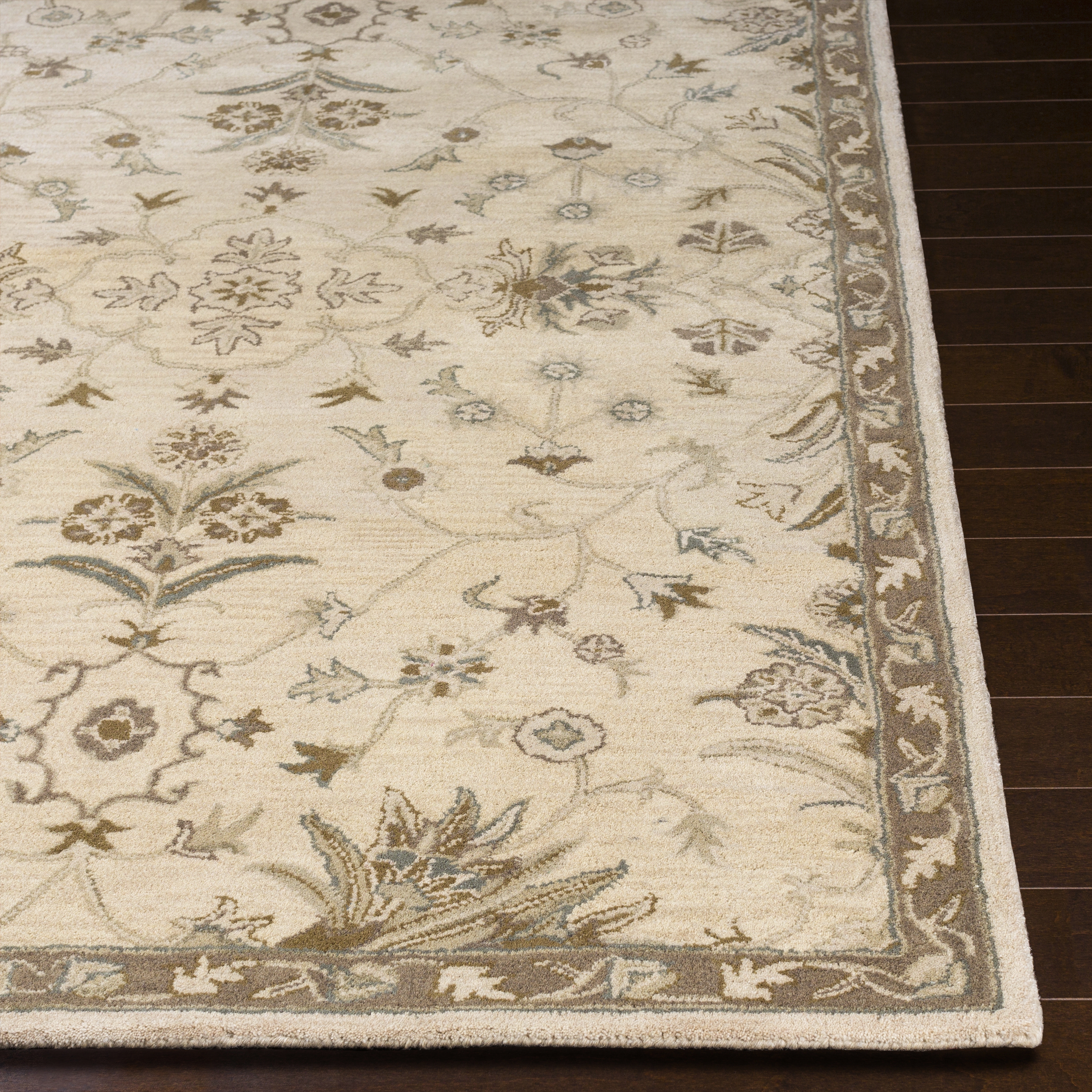 Caesar Beige Indoor 8' x 8' Handmade Rug - Image 2