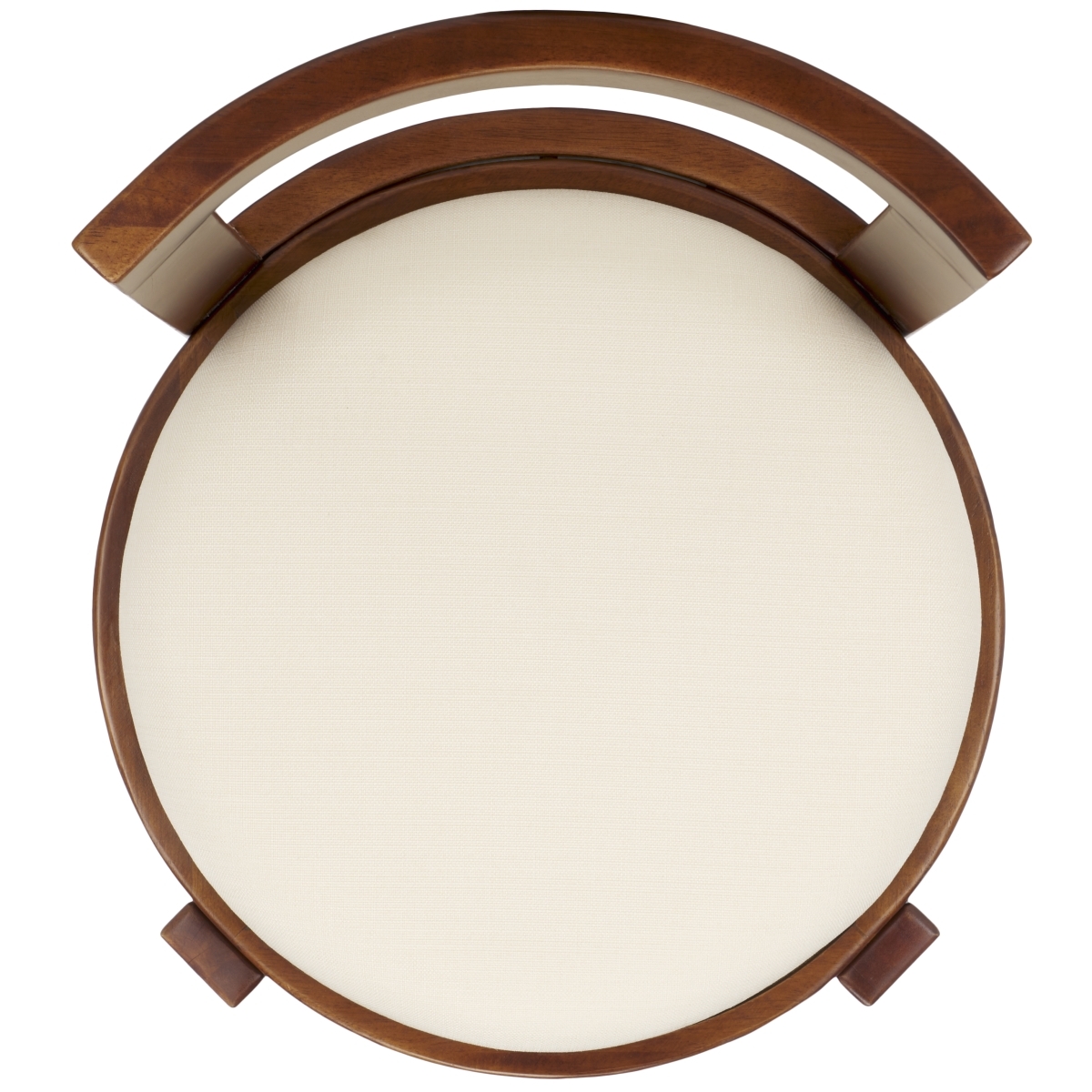 Estes Round Dining Chair, Set Of 2 - White/Walnut - Image 4