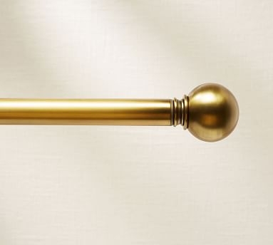 Brass Curtain Rod & Wall Bracket, Large, 1.25" diam. - Image 5