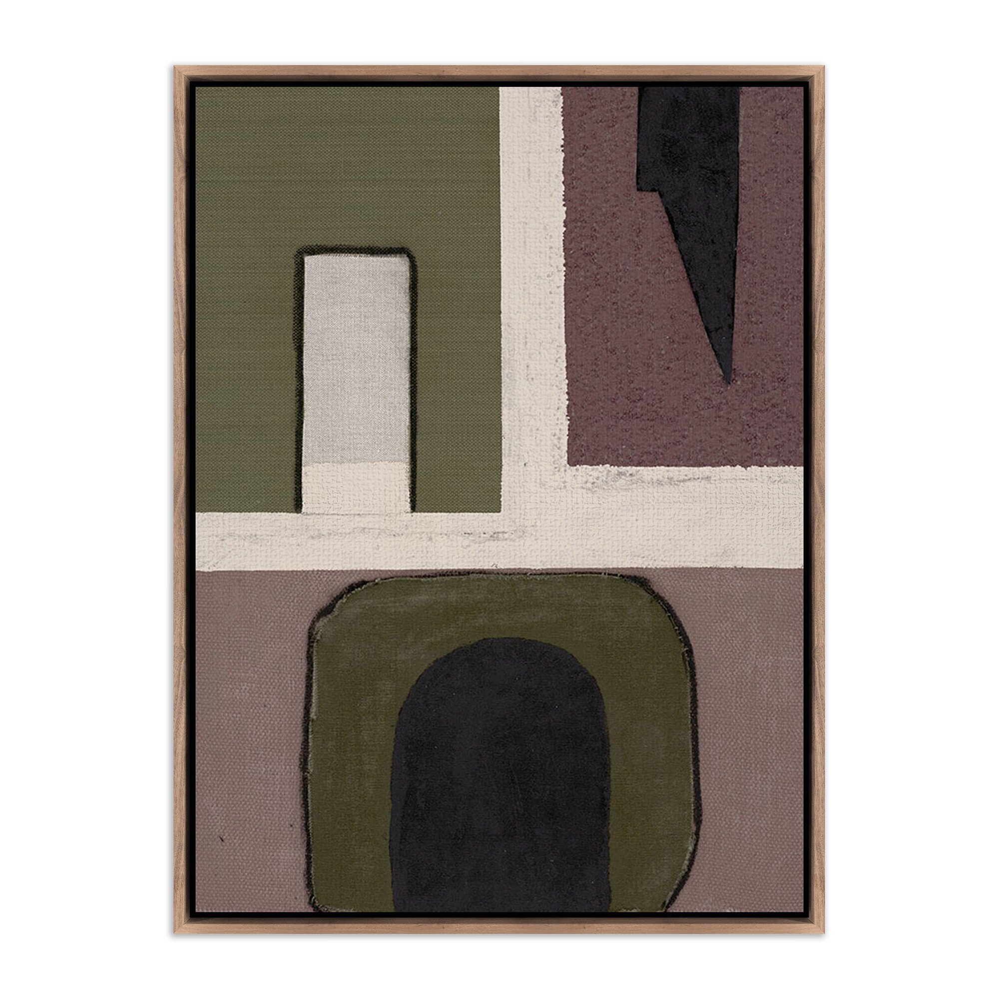 With Love III by Raoul Morren - Rustic Walnut Floater - Image 0