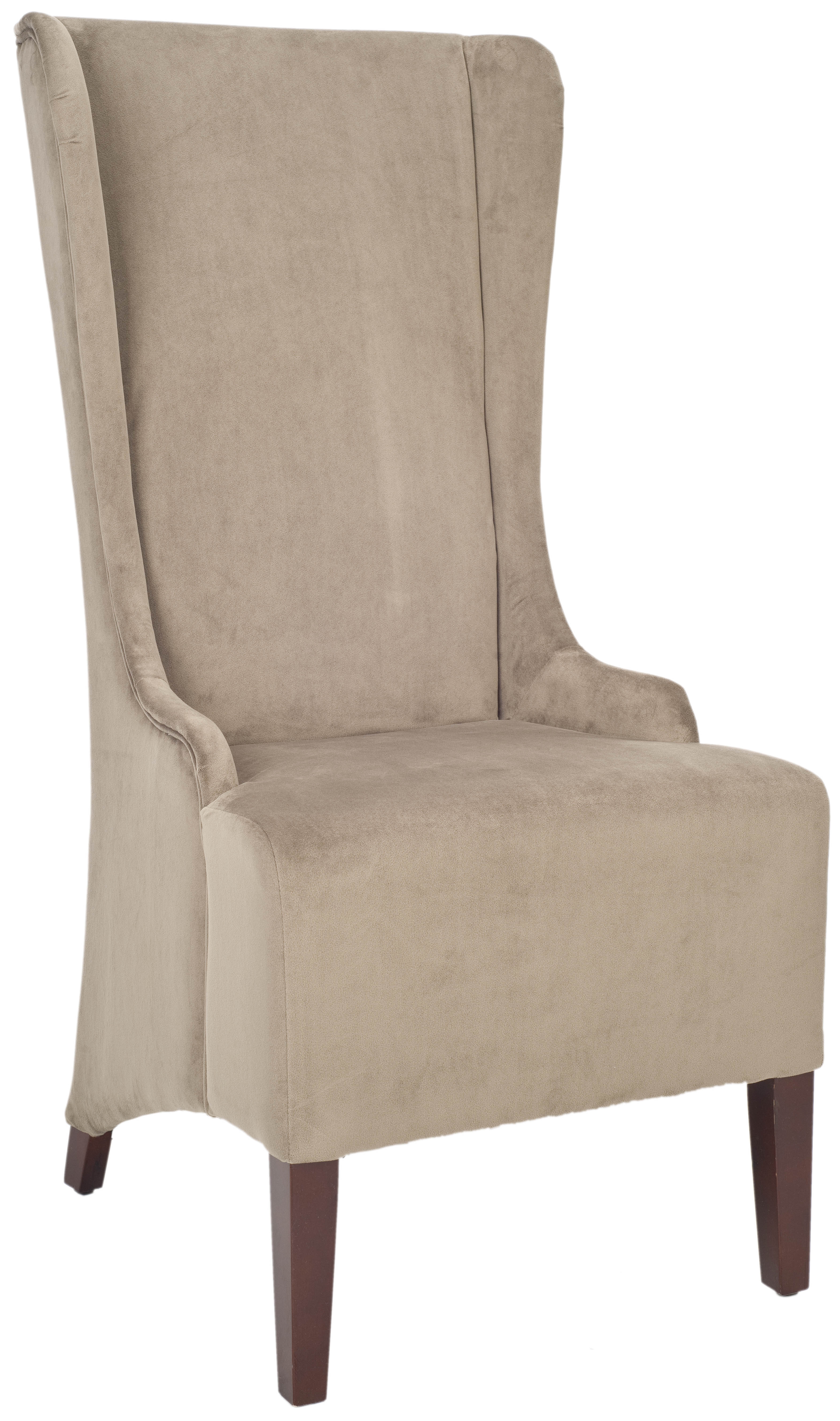 Becall 20''H Cotton Dining Chair - Mushroom Taupe/Cherry Mahogany - Arlo Home - Image 1