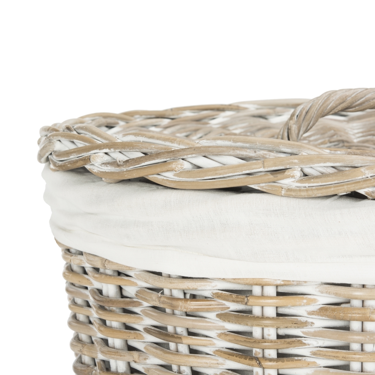 Maggy Laundry Basket - White / White Washed - Safavieh - Image 2