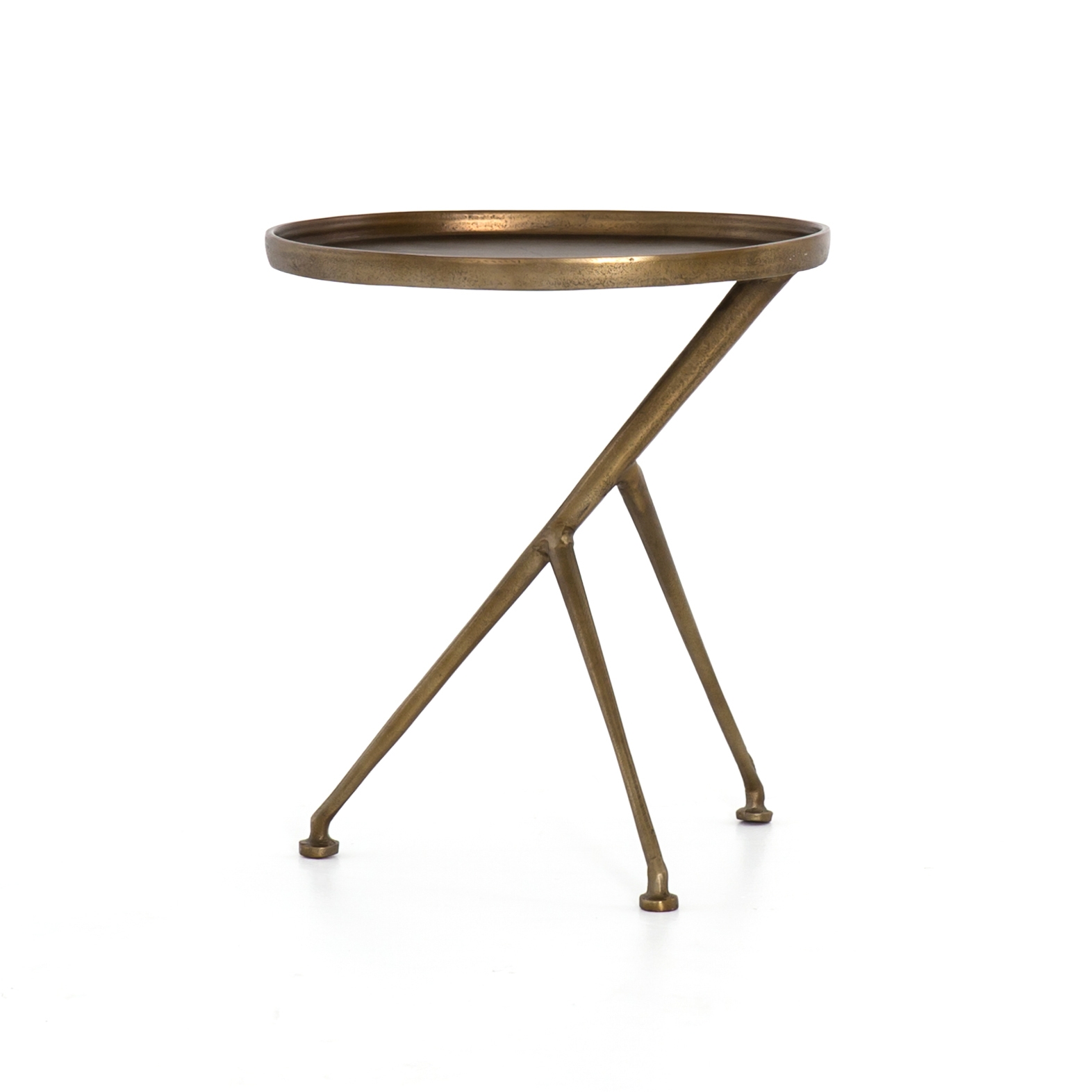 Schmidt Accent Table - Raw Antique Brass - Image 0