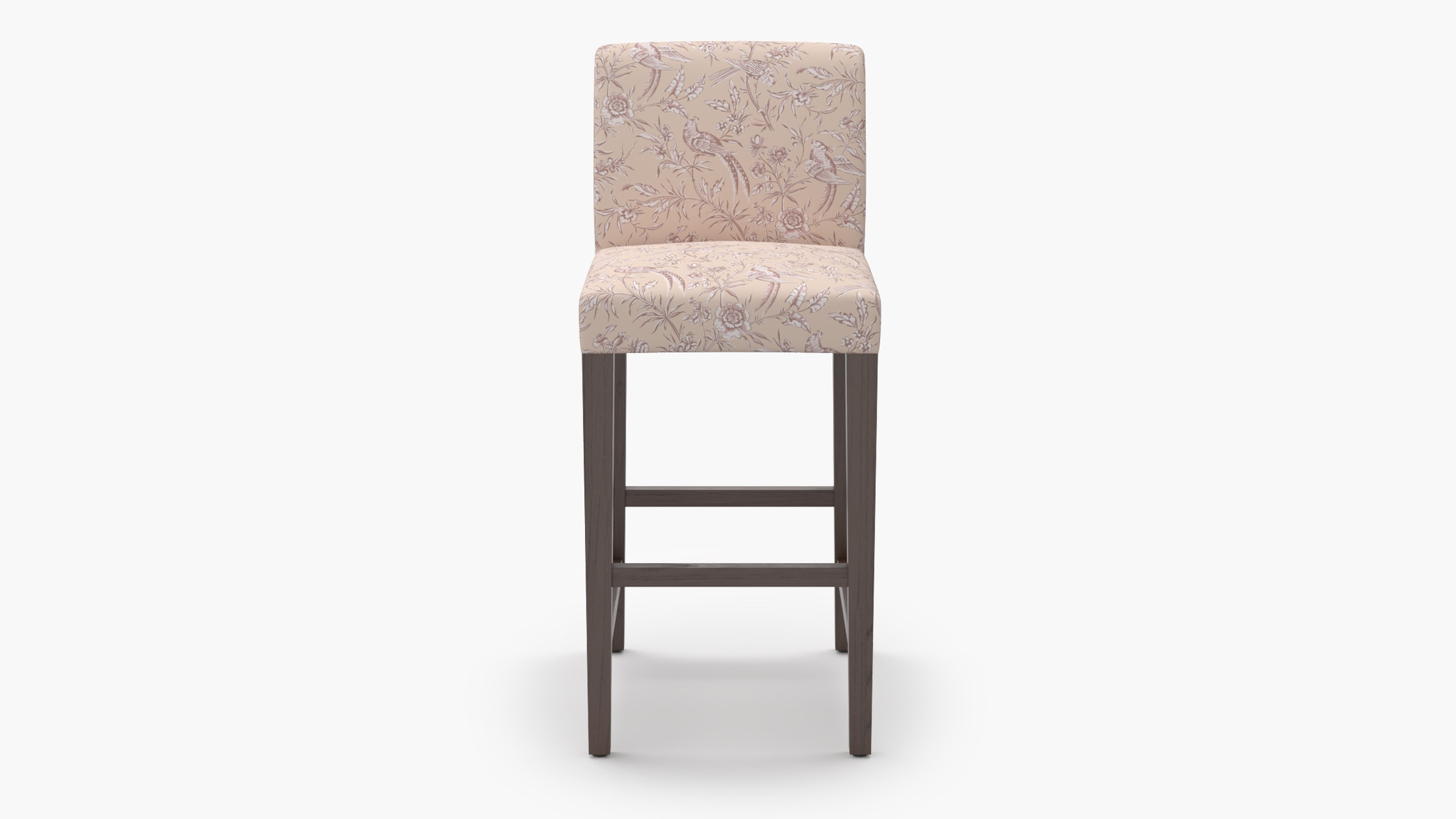 Signature Dining Bar Stool, Blush Aviary, Espresso Square Tapered Leg - Image 0