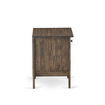Red Barrel Studio® A7CFA9E3AF6C4FD7A5E5DA17884660E0 Small Nightstand With 1 Wood Drawer For Bedroom, Stable And Sturdy Constructed - Antique Walnut Finish - Image 0