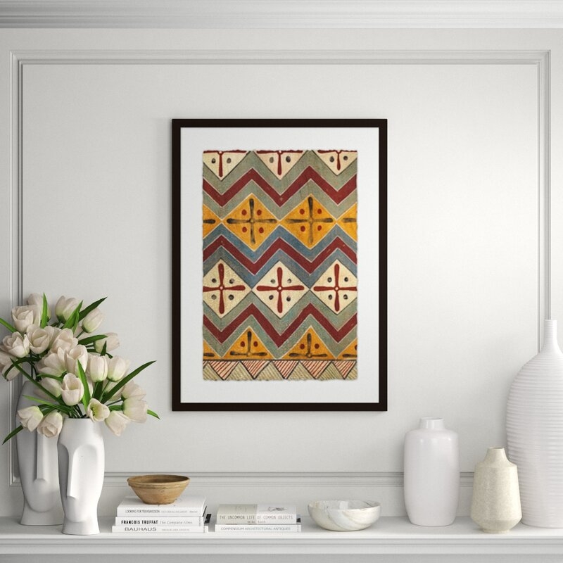 Wendover Art Group Terracotta Pattern 2 - Framed Graphic Art - Image 0