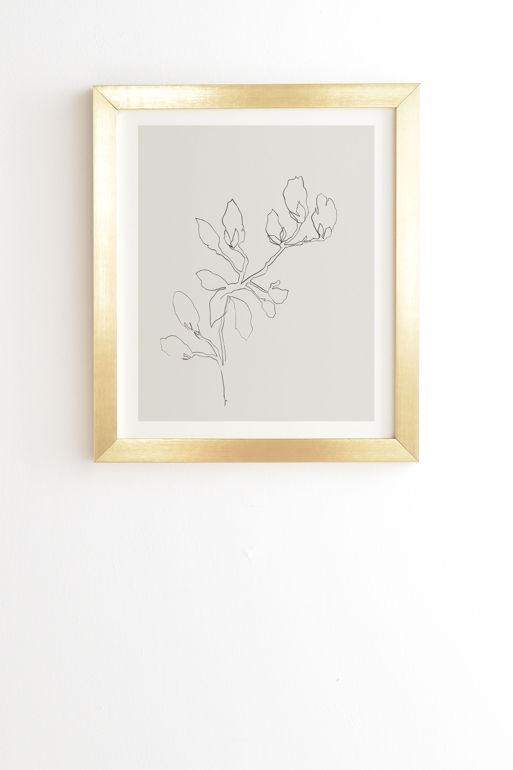 Floral Study No 3 by Megan Galante - Framed Wall Art Basic Gold 30" x 30" - Image 0