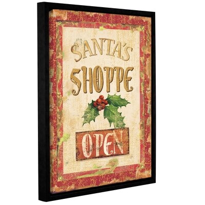 'Santa's Shoppe Open' - Painting Print on Canvas - Image 0