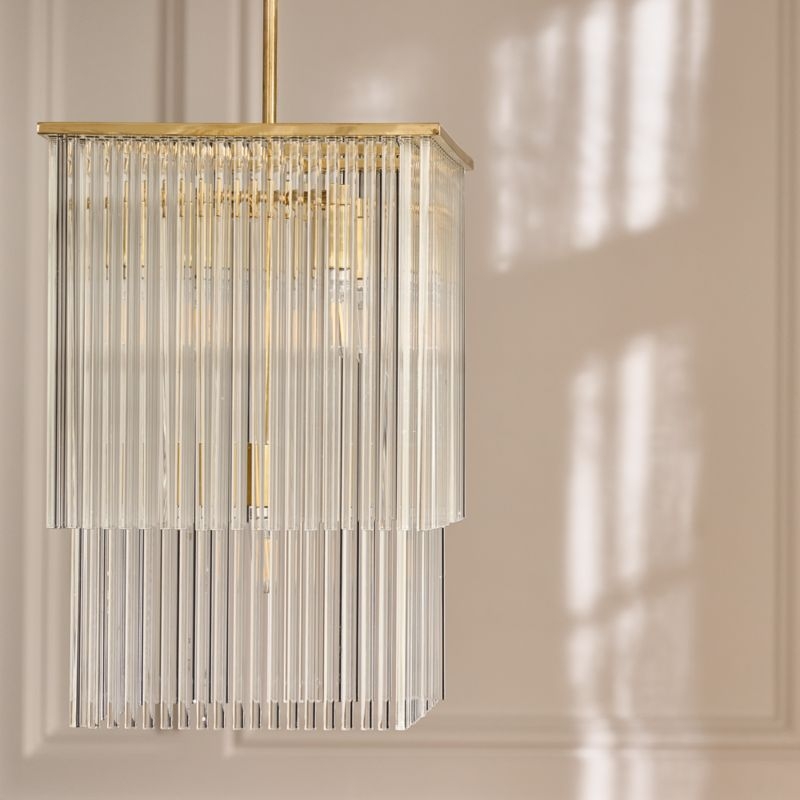 Stellar 2-Tier Square Glass Pendant Light - Image 6
