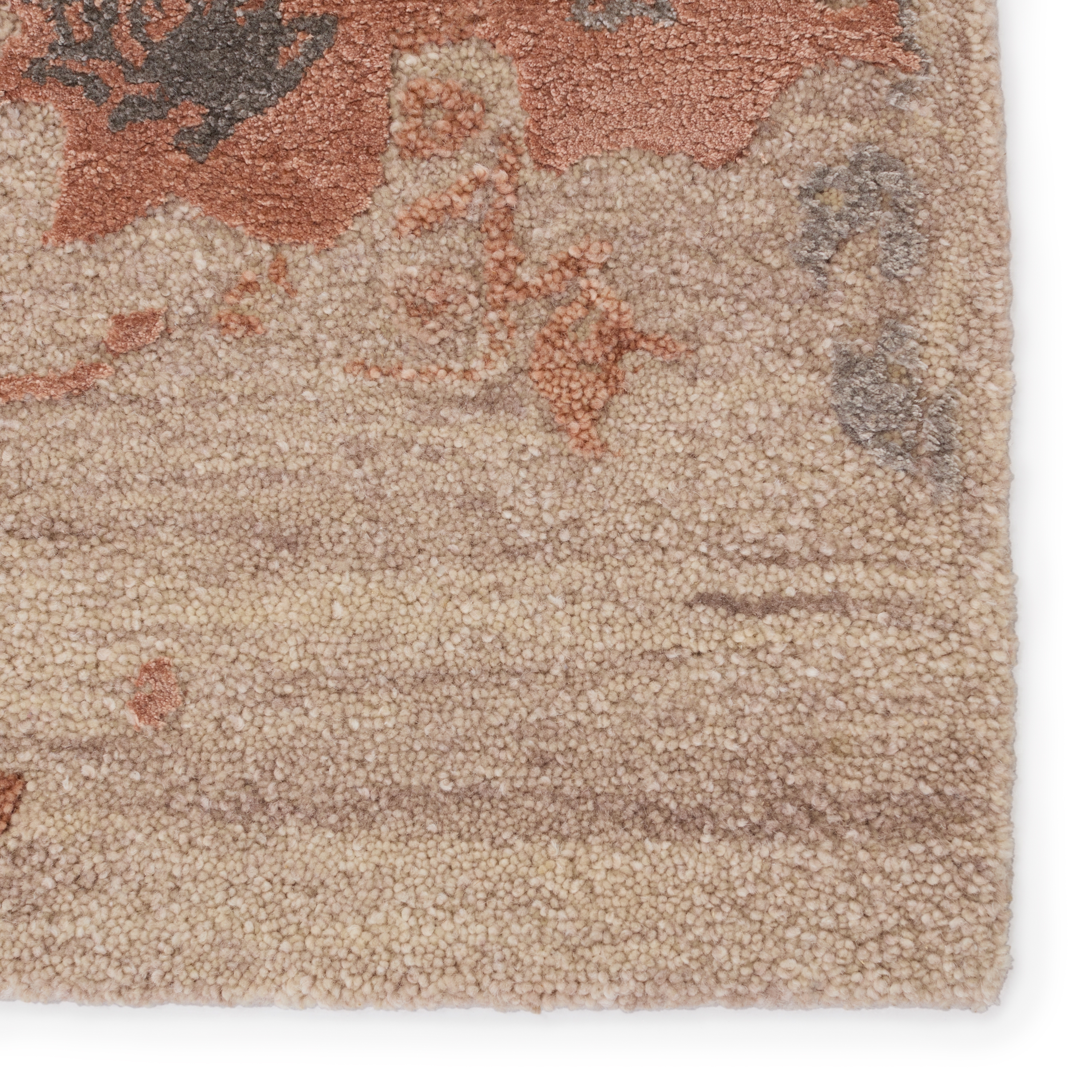Sandia Handmade Medallion Pink/ Light Taupe Area Rug (6'X9') - Image 3