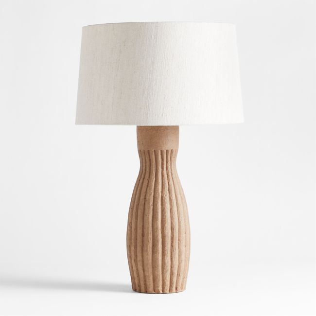 Karina Light Brown Terracotta Table Lamp 28.5" - Image 0