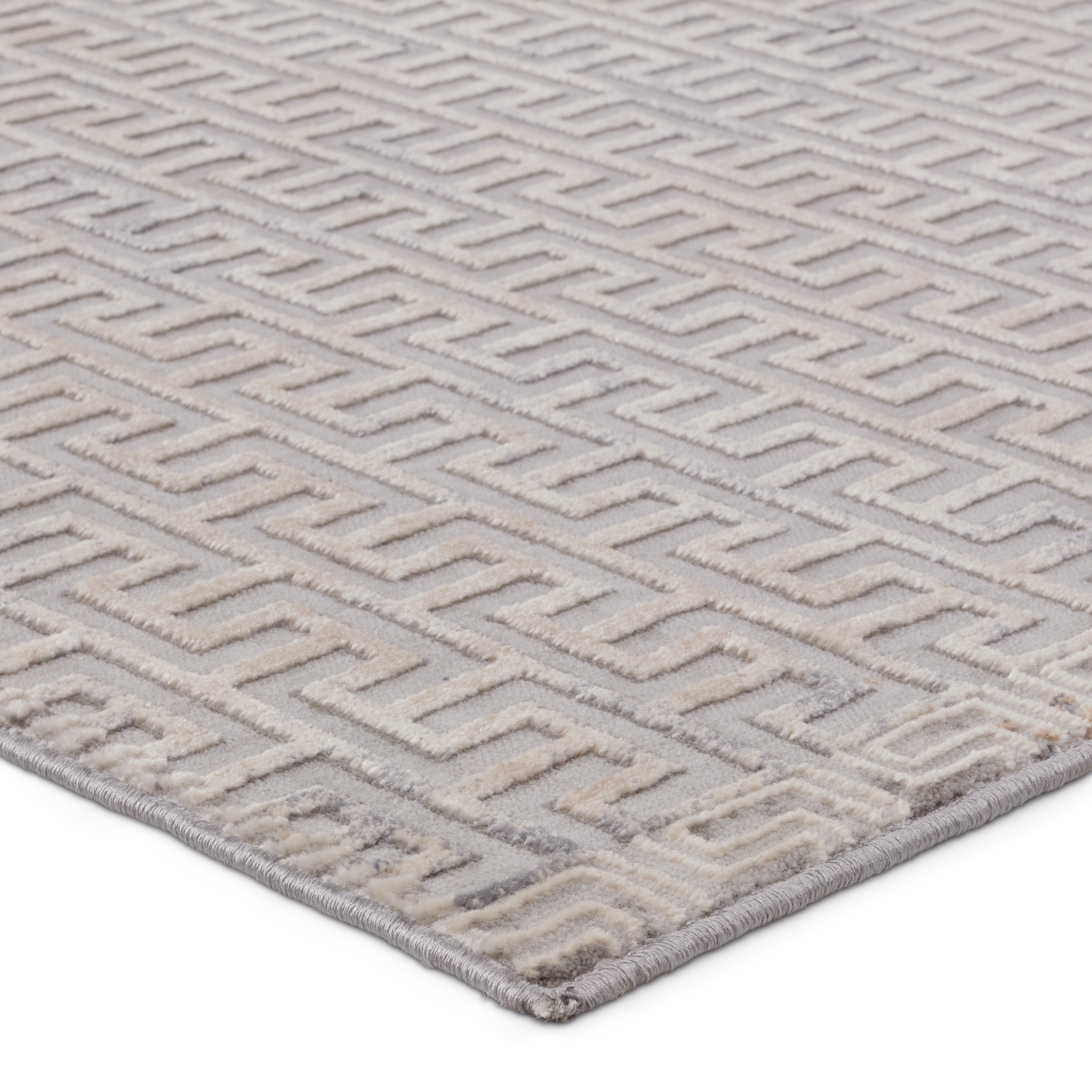 Baxley Geometric Gray/ Beige Area Rug (7'10"X10') - Image 1