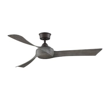 Wrap 72" Indoor/Outdoor Ceiling Fan With Led Light Kit, Matte Greige/Weathered Wood Blades - Image 1