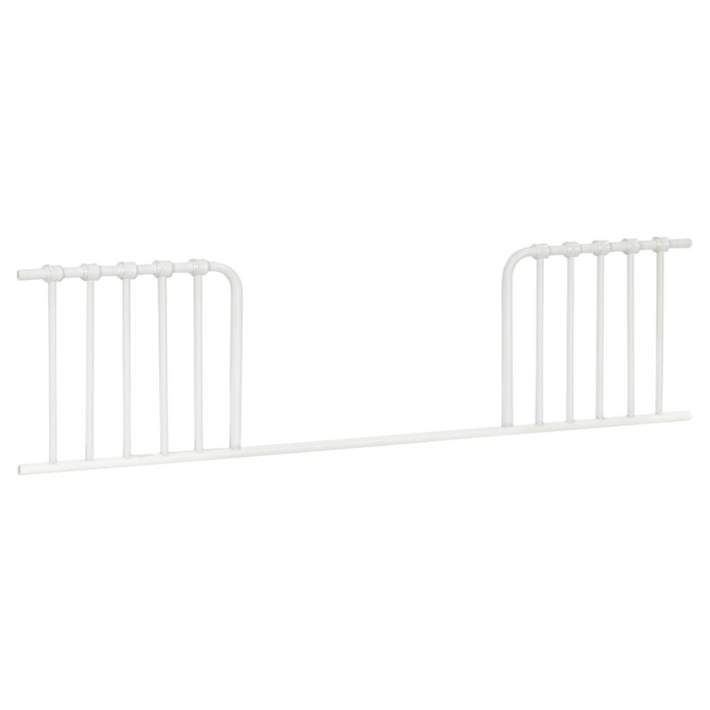 Aurora French Country Washed White Steel Convertible Crib with Kit - Image 1