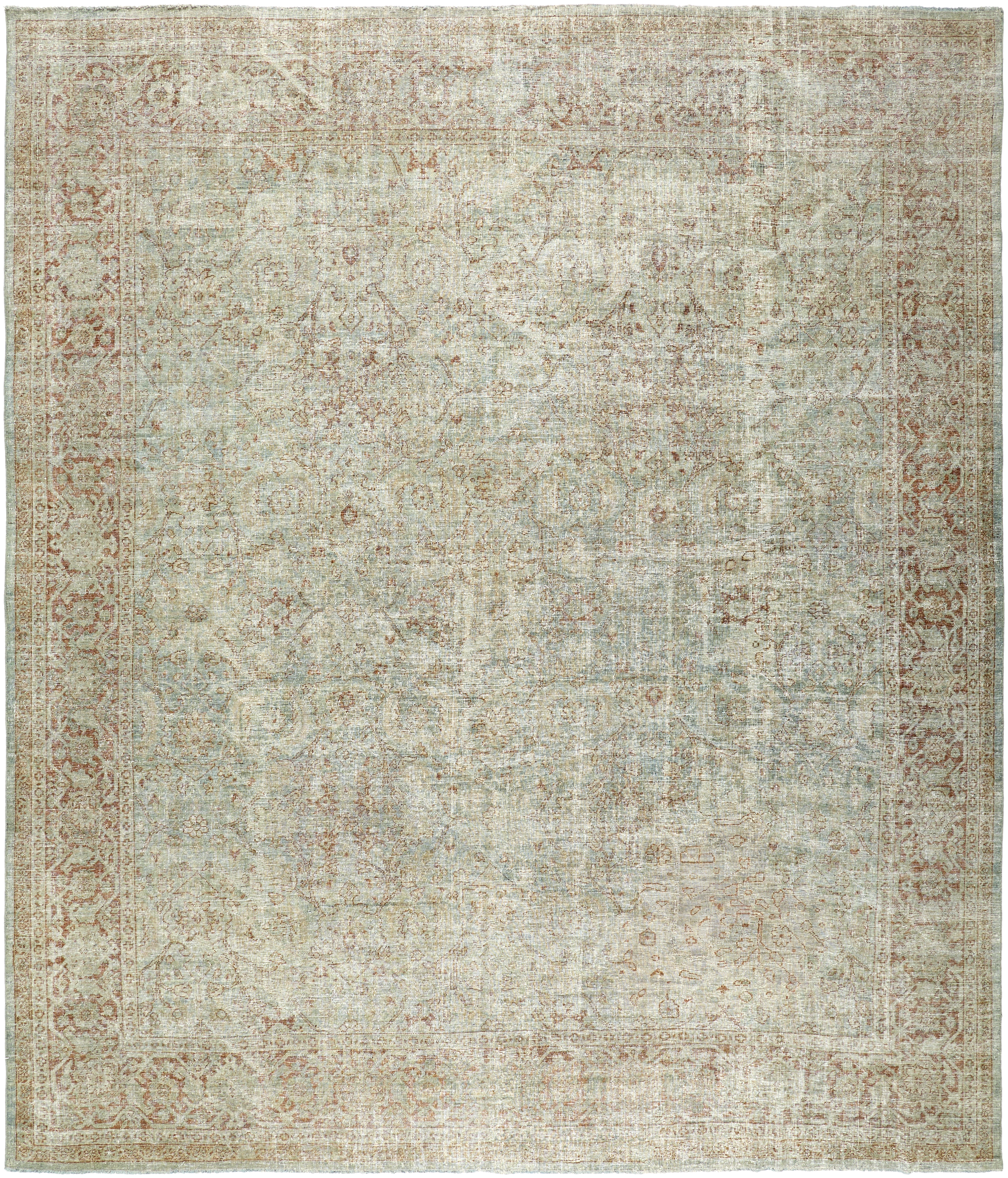 Antique One of a Kind  Indoor 10'2" x 12'2" Handmade Rug - Image 0