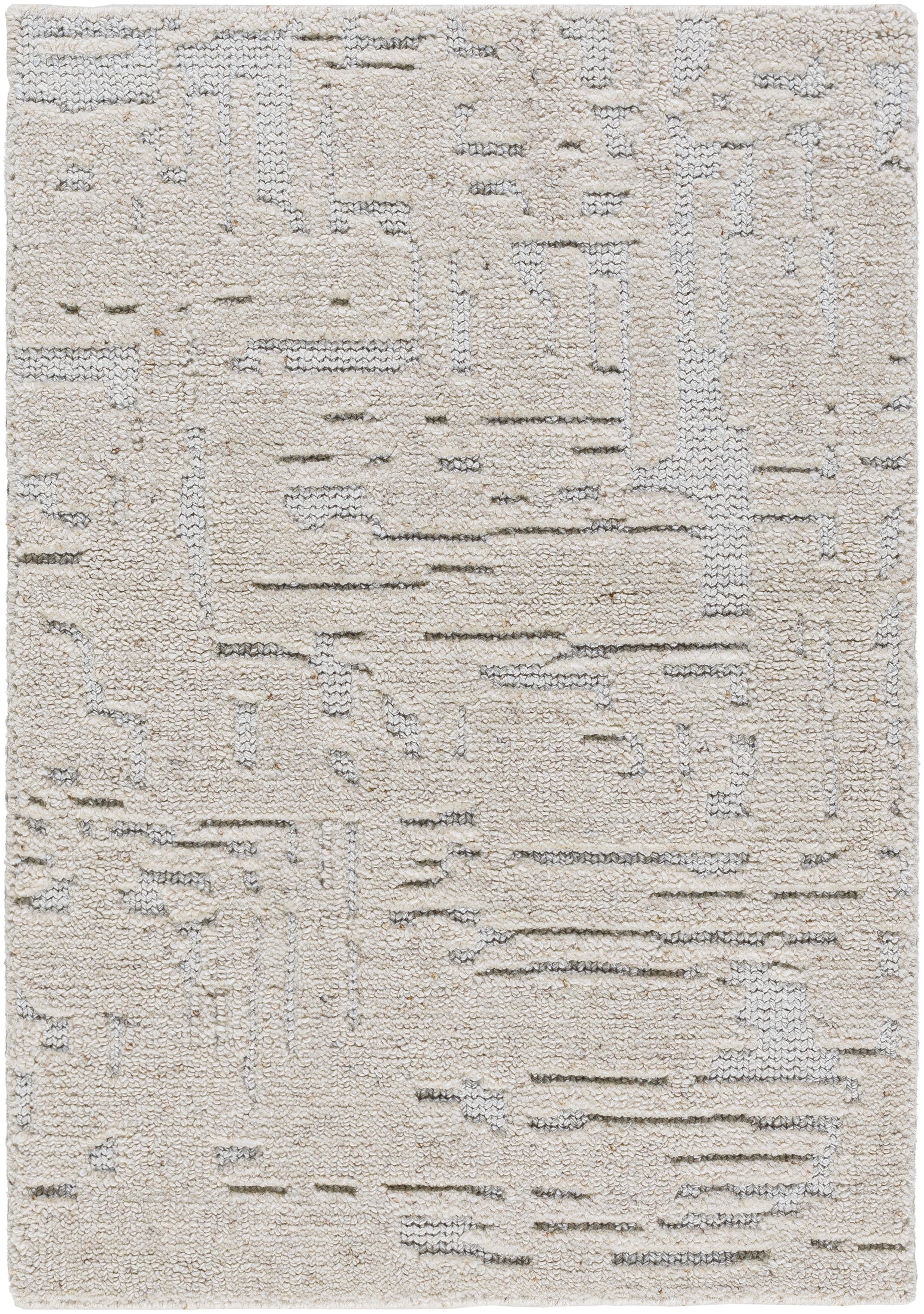 Arbora Beige Indoor 10' x 14' Handmade Rug - Image 0