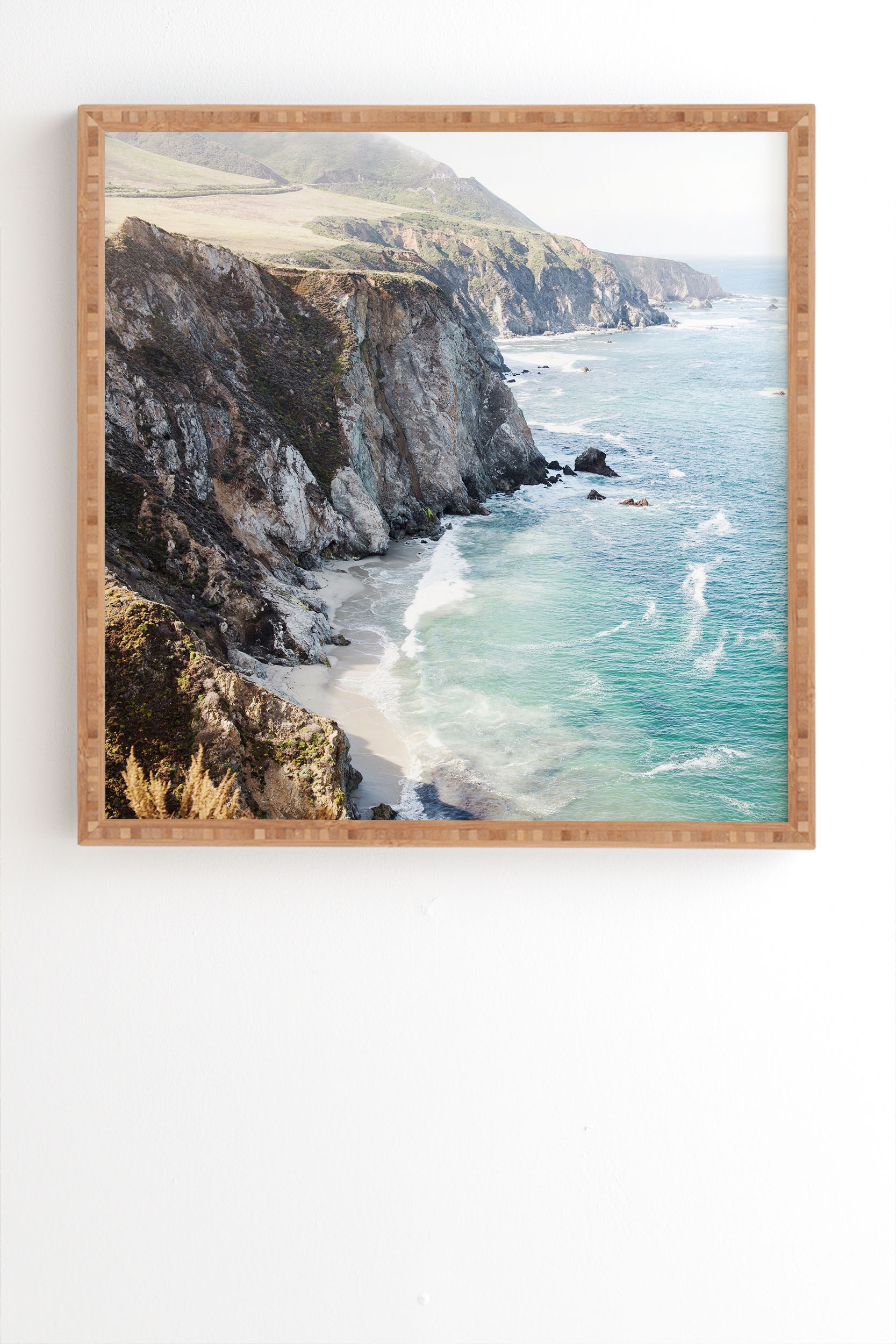 Big Sur by Bree Madden - Framed Wall Art Bamboo 30" x 30" - Image 0
