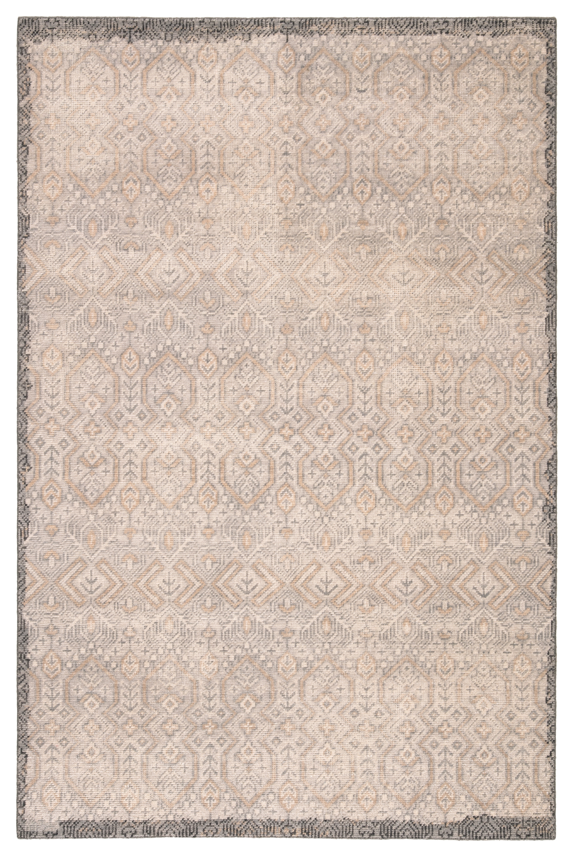 Prospect Hand-Knotted Tribal Gray/ Gold Area Rug (10'X14') - Image 0