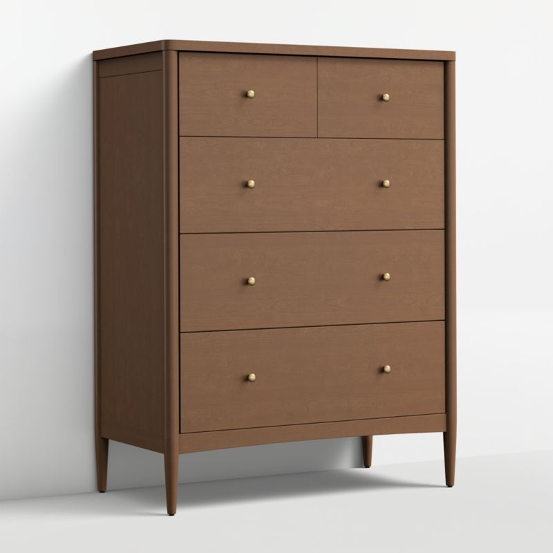 Hampshire Natural Brown Wood Tall 7-Drawer Kids Dresser - Image 4