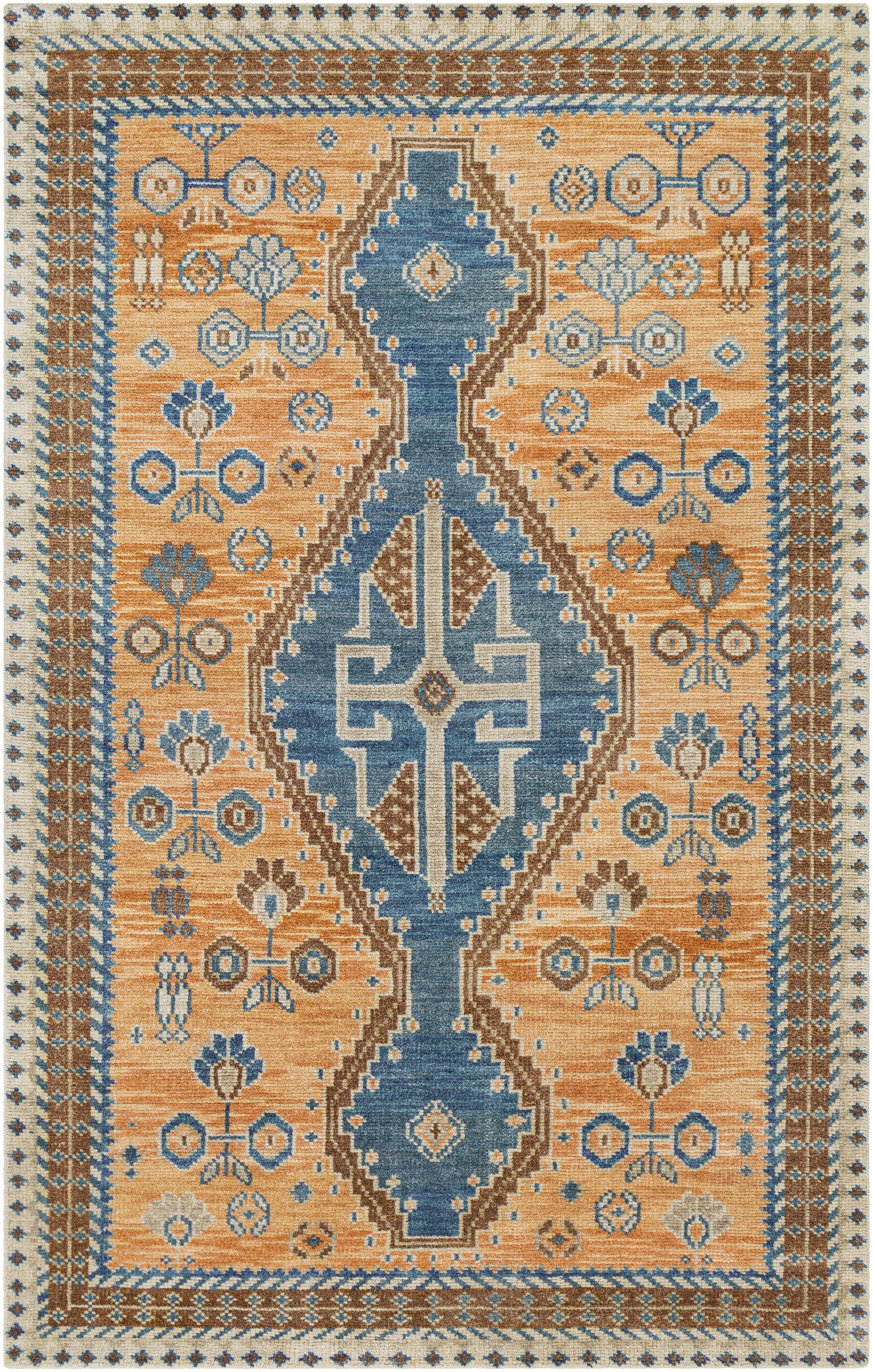 Milas Brown Indoor 5' x 7'6" Handmade Rug - Image 0