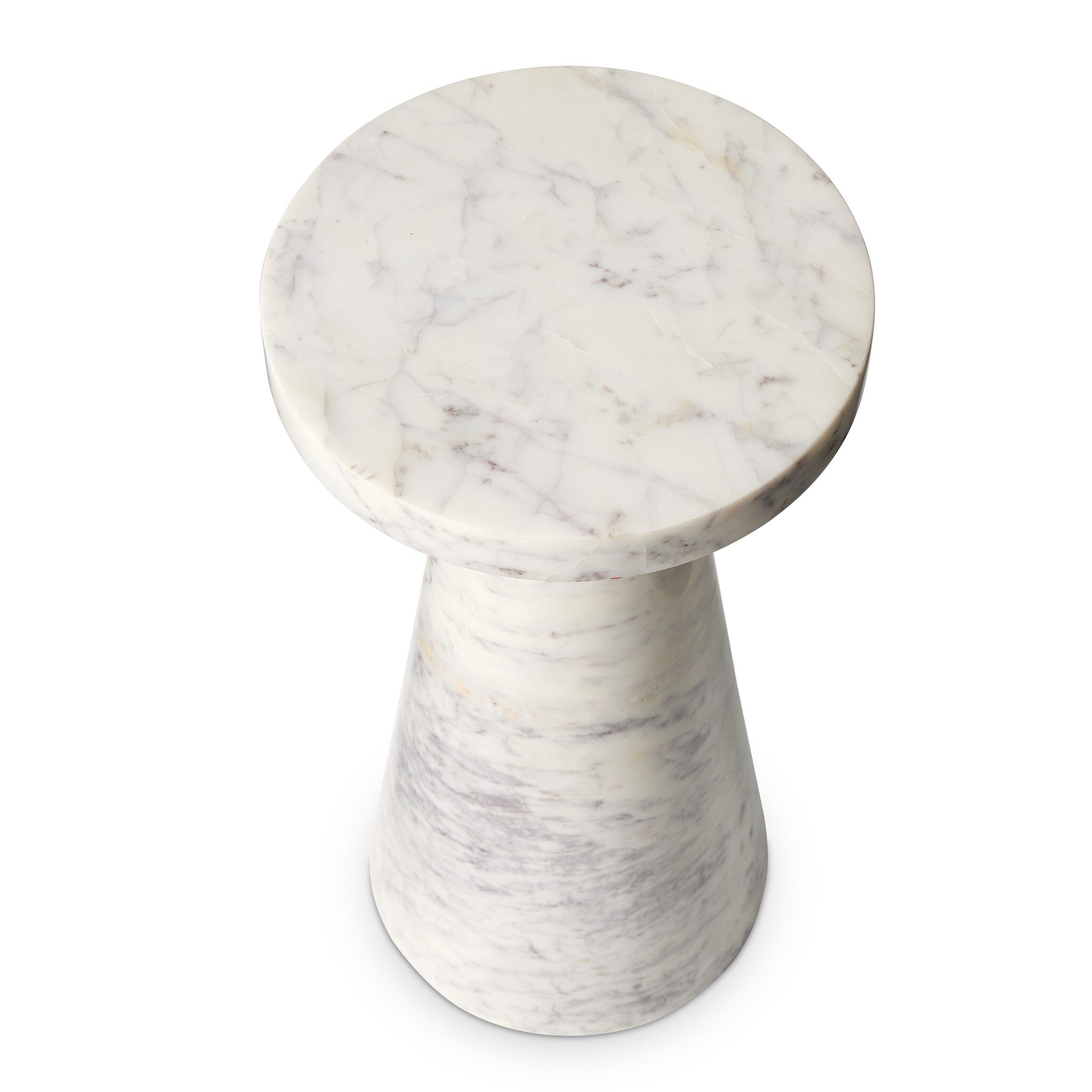 Mabel Nesting End Table - Veined White Marble - Image 7