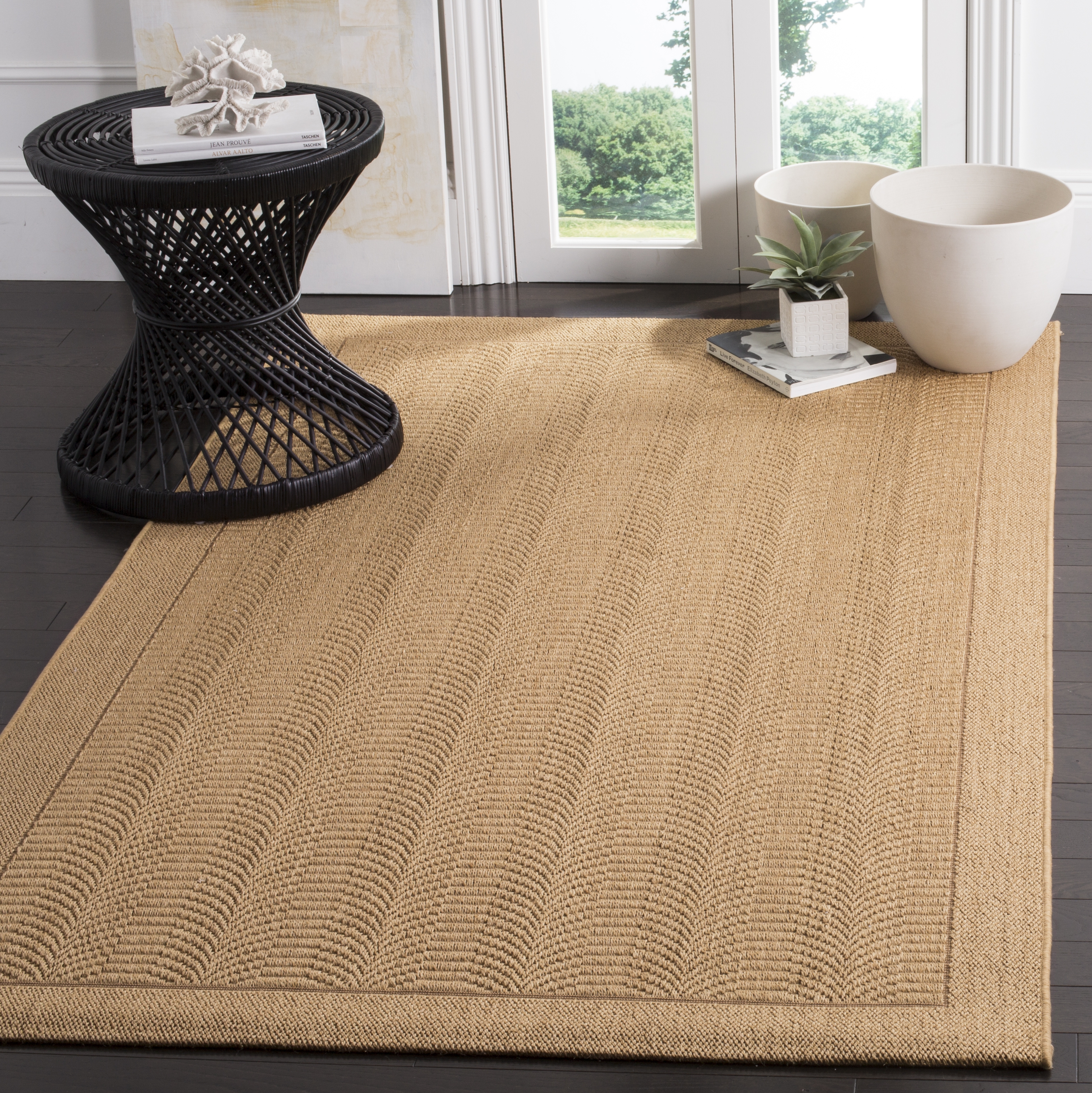 Arlo Home Woven Area Rug, PAB322M, Maize,  4' X 6' - Image 1