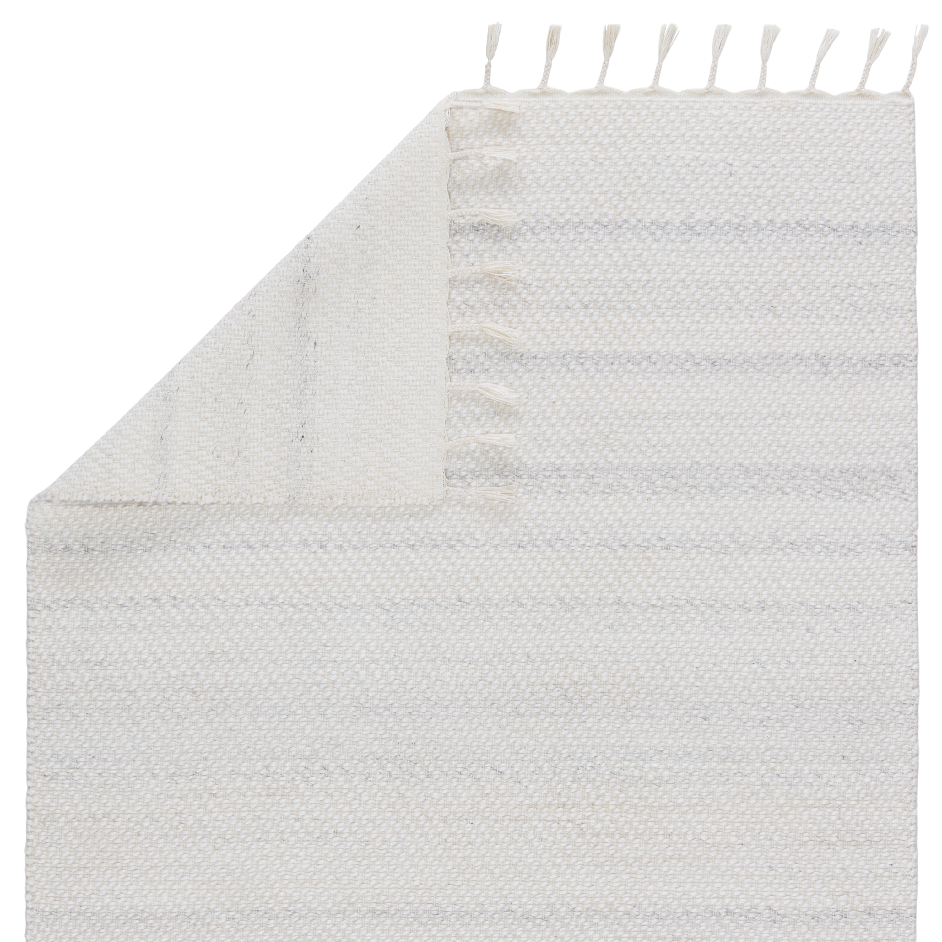 Encanto Indoor/ Outdoor Solid White/ Light Gray Area Rug (7'10"X10'10") - Image 2