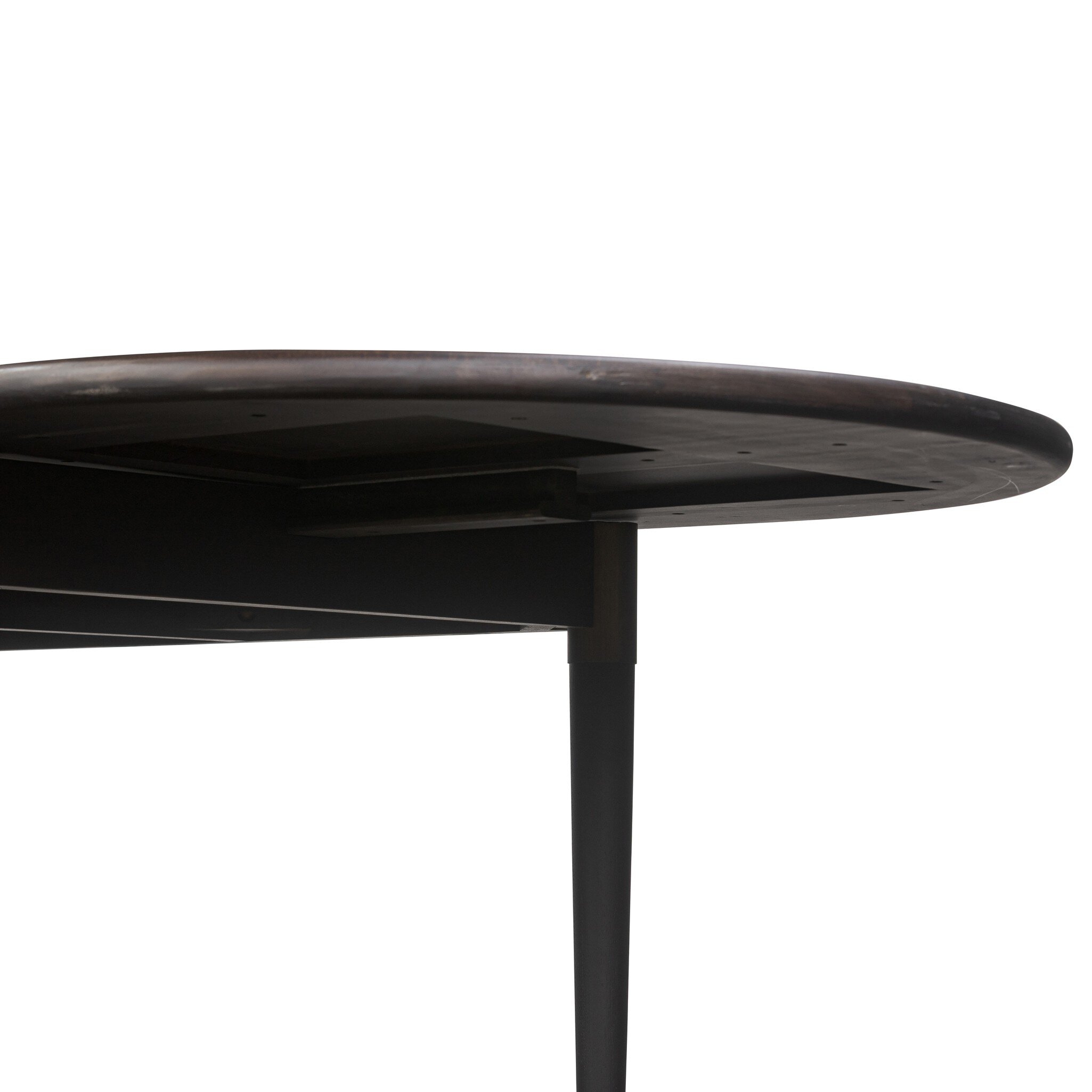 Harper Oval Extension Dining Table - Black Mango Veneer - Image 8