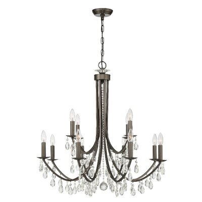 Sanches 12 - Light Unique/Statement Empire Chandelier With Wrought Iron Accents - Image 0