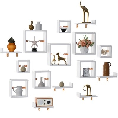 Latitude Run® Floating Shelf, Wall Mounted Cube Shelves, Set Of 3 - Image 0