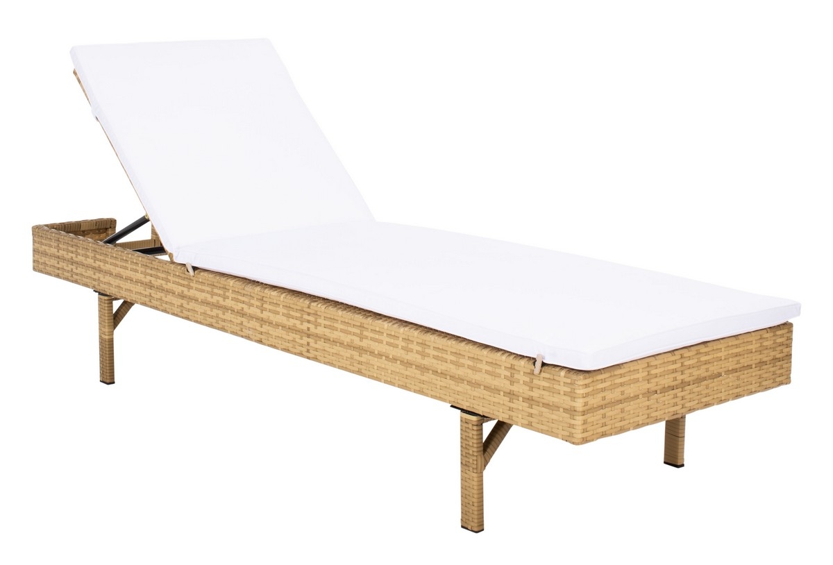 Cam Sunlounger - Natural/White - Safavieh - Image 0
