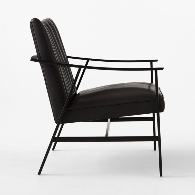 Blair Black Leather Accent Chair by Paul McCobb - Image 3