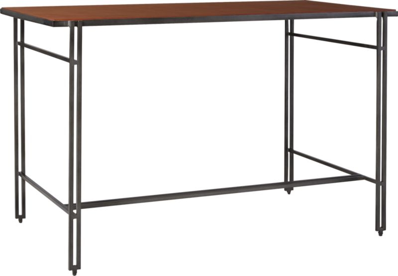 Tether Leather and Metal Desk - Image 4