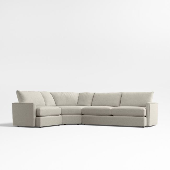 Lounge Classic 3-Piece Wedge Sectional Sofa - Image 0