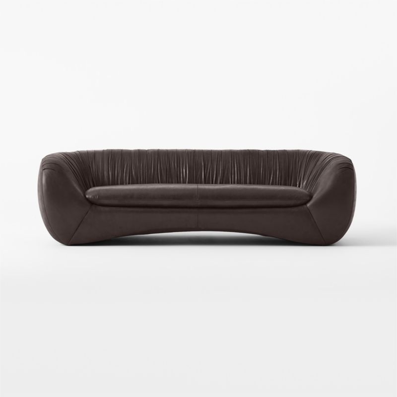 Cecil Black Leather Sofa - Image 1