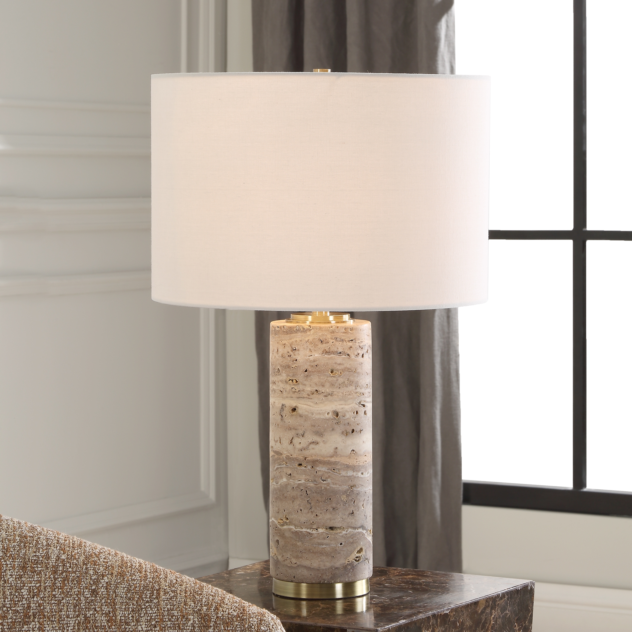 Cortado Travertine Table Lamp - Image 1