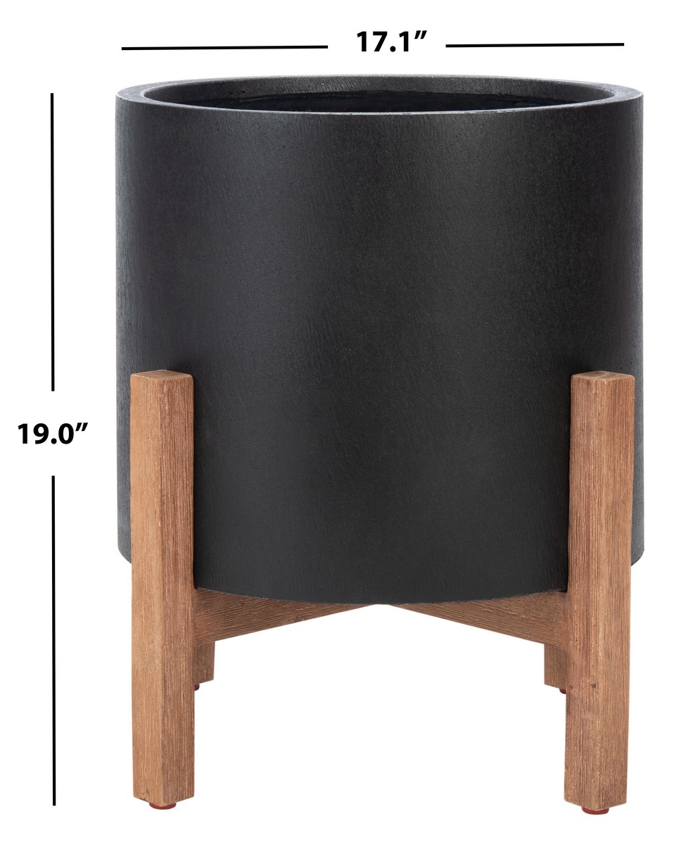 Jesper Planter - Black - Safavieh - Image 6