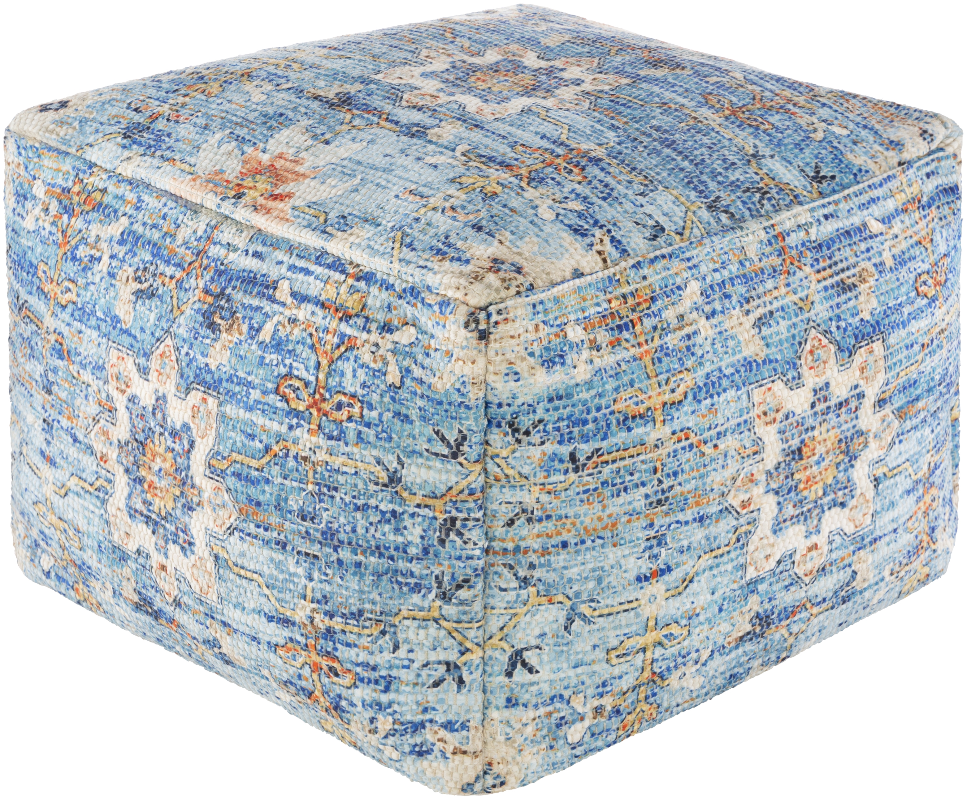 Devonshire Woven Pouf - Image 0