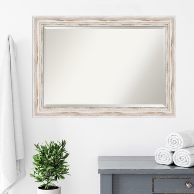 Alexandria Modern Rustic Beveled Distressed Accent Mirror - Image 0