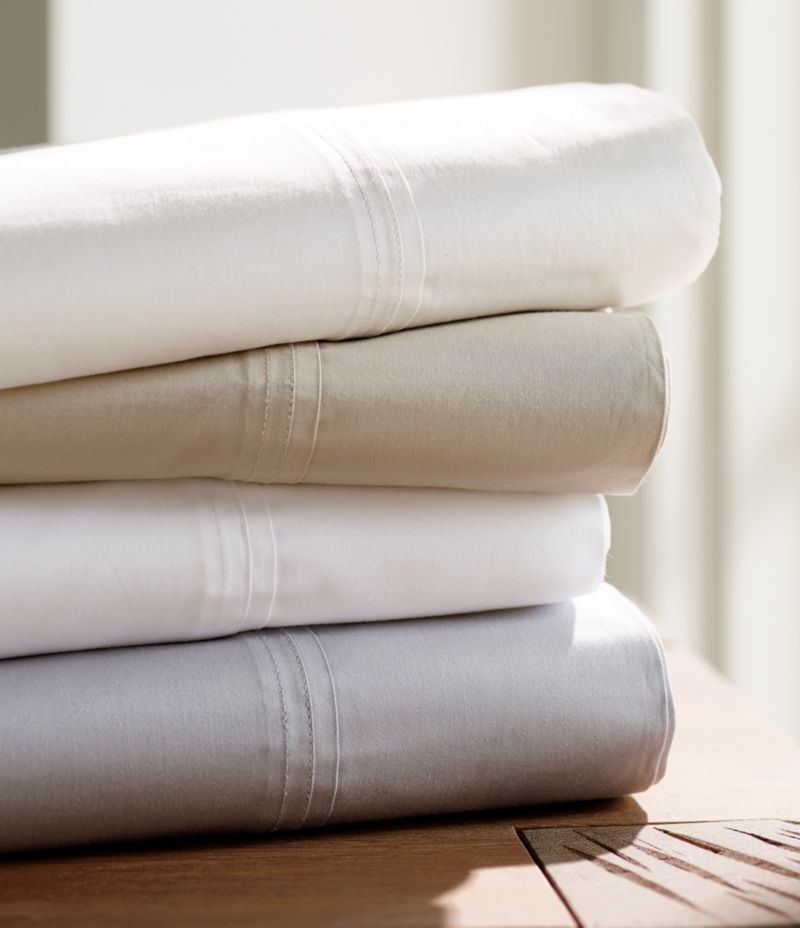Favorite Organic Cotton Sateen Dove Grey Full Bed Sheet Set - Image 4
